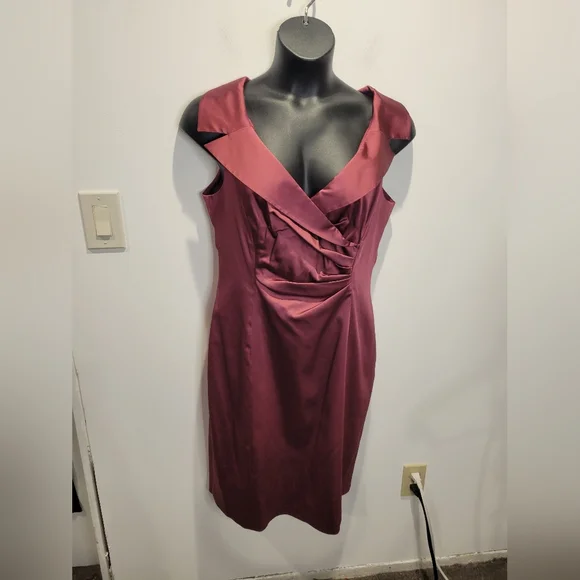 sachin and babi light blue dress Kay Unger | Dresses | Kay Unger Size 6 Sleeveless Satin Cocktail Dress In  Red Pink Color